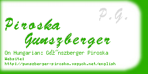 piroska gunszberger business card